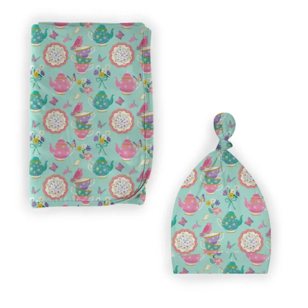 Tea Three Swaddle with Hat
