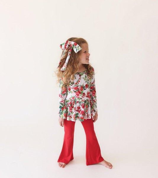 Peplum top and bell bottoms set