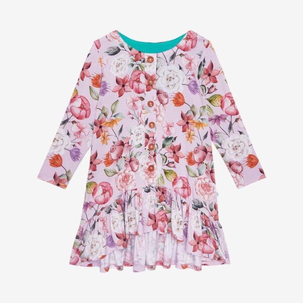 Long sleeve hi lo dress