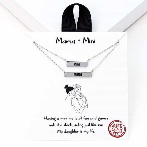 Gold dipped silver mama and mini set